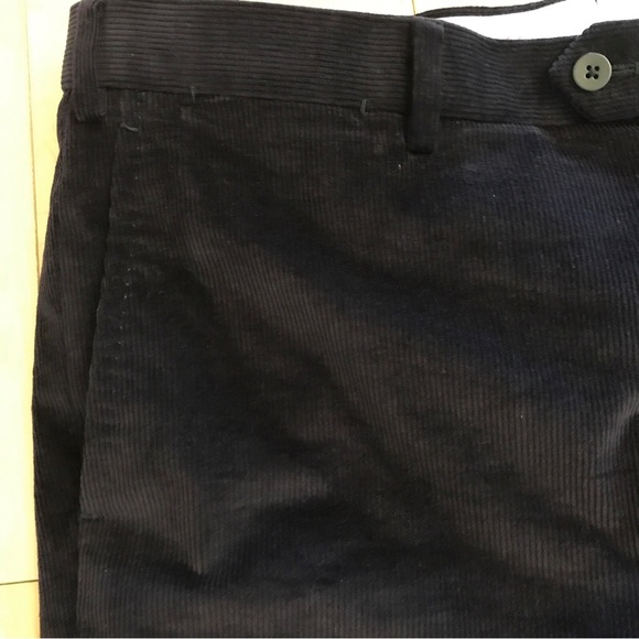 Isaia mens corduroy chino pants stretch dark blue 38/30 - Picture 4 of 9